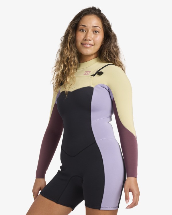 1 2/2mm Synergy Natural - Springsuit de manga larga con cremallera en el pecho para mujer Gris 24BW193513 Billabong