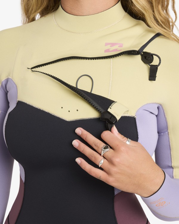 6 4/3mm Synergy Natural - Chest-Zip-Neoprenanzug f&uuml;r Frauen Grau 24BW193515 Billabong