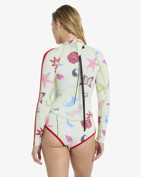 2 2/2mm Glider - Lang&auml;rmliger Springsuit mit Rei&szlig;verschluss am R&uuml;cken f&uuml;r Frauen Gr&uuml;n 24BW244501 Billabong