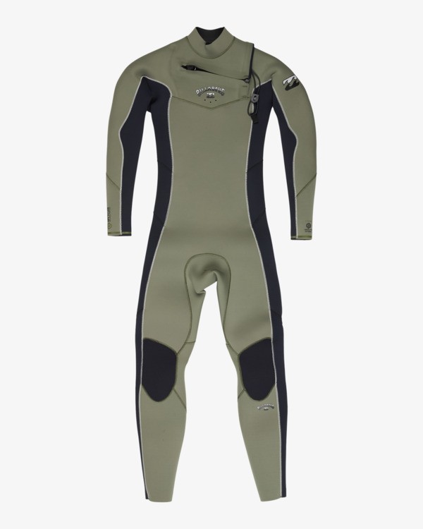 0 4/3mm Boys Absolute Natural - Traje de Surf GBS con Cremallera en el Pecho para Chicos 8 - 16 a&ntilde;os Verde 24CW191501 Billabong