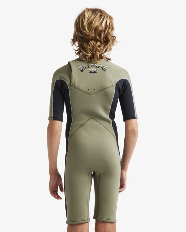 2 2/2mm Absolute Natural - Wetsuit met korte mouwen en borstrits voor Jongens 8-16 Green 24CW191505 Billabong