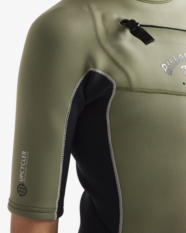 5 2/2mm Absolute Natural - Wetsuit met korte mouwen en borstrits voor Jongens 8-16 Green 24CW191505 Billabong