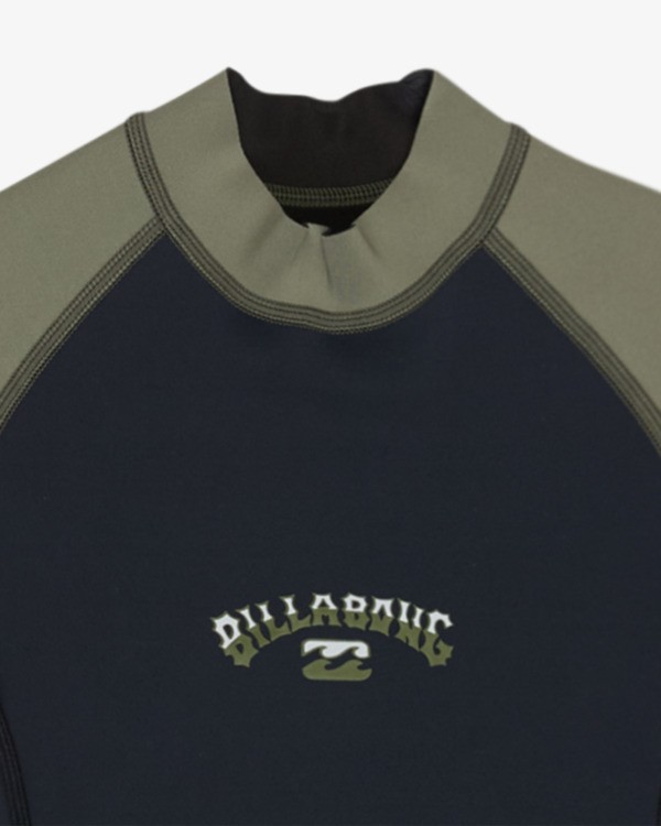 10 1/1mm Boys Absolute Natural - Back Zip Wetsuit Jacket for Boys 8 - 16 Green 24CW191508 Billabong