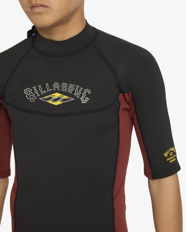 4 2/2mm Absolute - Traje de surf de primavera con manga corta y cremallera posterior para chicos 6-16 Multi 24CW251601 Billabong