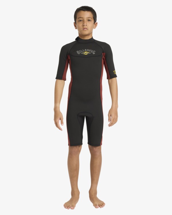 1 2/2mm Absolute - Traje de surf de primavera con manga corta y cremallera posterior para chicos 6-16 Multi 24CW251601 Billabong