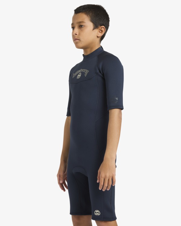 3 2/2mm Absolute - Traje de surf de primavera con manga corta y cremallera posterior para chicos 6-16 Azul 24CW251601 Billabong