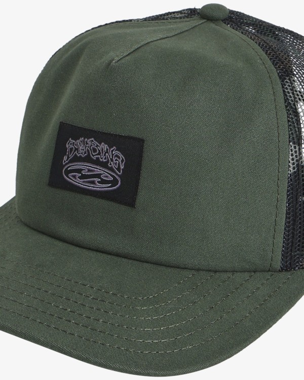 3 Bad Dog - Truckerkappe f&uuml;r M&auml;nner Grau 24D551623 Billabong