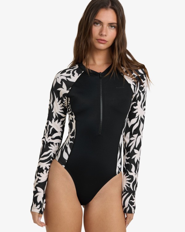 1 By My Side Zip - Costume intero a maniche lunghe da Donna Black 24O034501 Billabong
