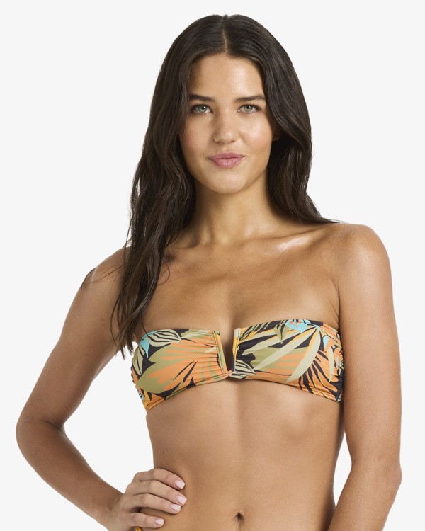 2 Des Tropiques - Top de bikini Bandeau para mujer Azul 24O121600 Billabong