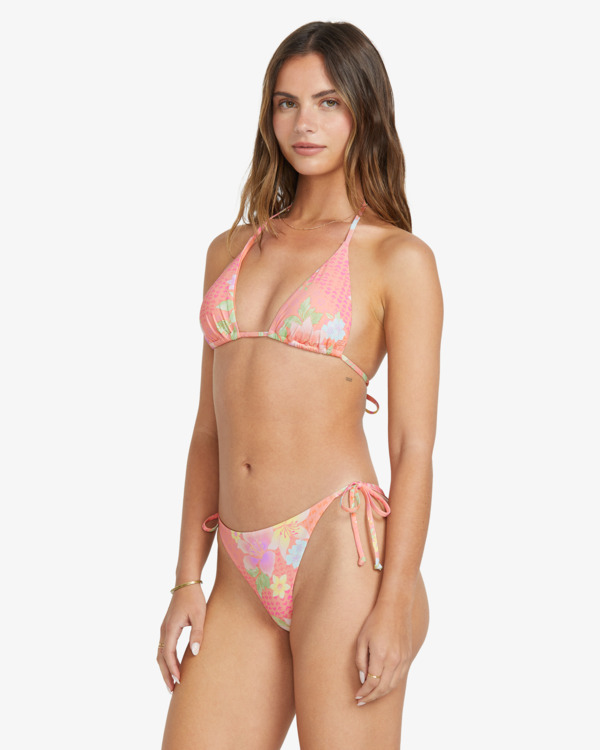 3 Crazy For Coral - Top de bikini con cobertura reducida para Mujer Naranja 24O141514 Billabong