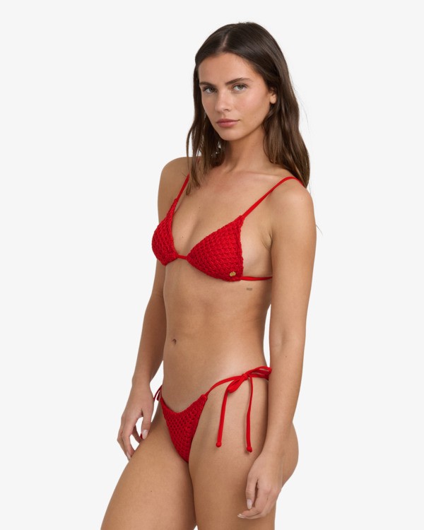 5 Twisted Tides Mini Slide - Reggiseno bikini triangolare da Donna Red 24O144503 Billabong