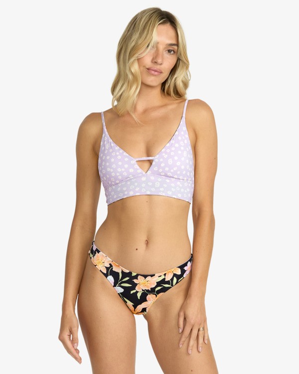 5 Twin Sol Rev V Neck - V-Neck Bikini Top for Women Multi 24O172505 Billabong