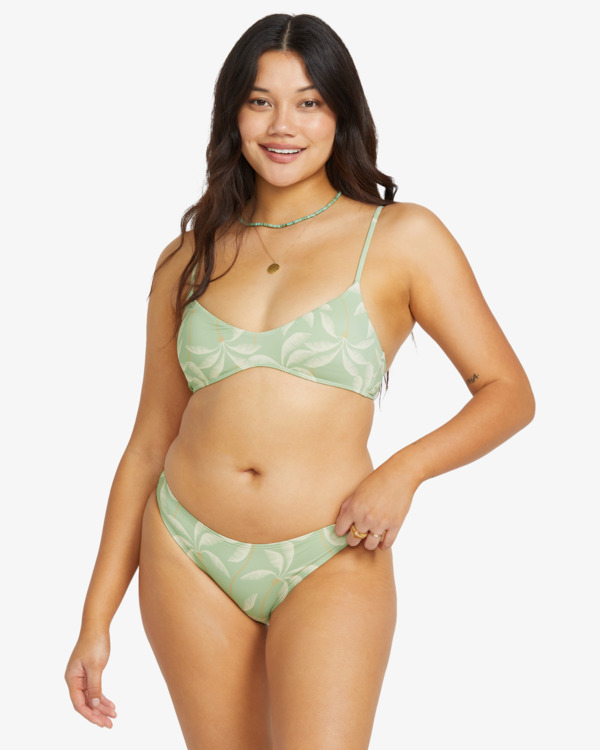 0 Gone Tropic - Medium Coverage Bikini Top for Women Green 24O181508 Billabong