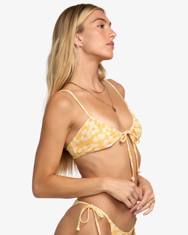 3 Golden Swell Cara - Bralette Bikini Top for Women Yellow 24O182502 Billabong