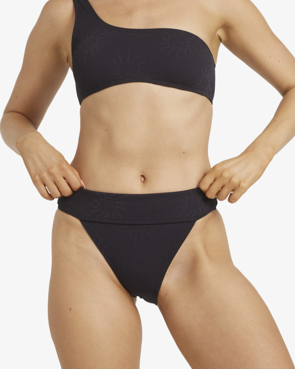 2 Laura Twisted Sun Aruba - Mutandina Bikini a Gamba Alta da Donna Black 24O204500 Billabong