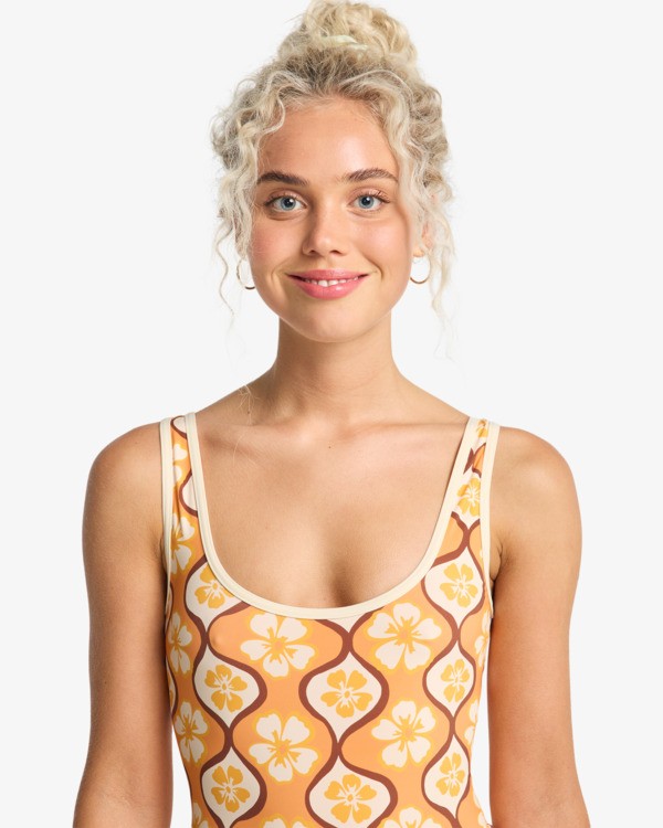 5 Sol Groove - Retro-Surf-Badeanzug f&uuml;r Frauen Orange 24O301606 Billabong