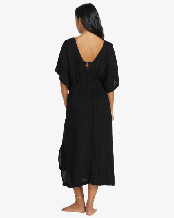 2 Sky Shine - Beach Kimono Dress for Women Black 24O601511 Billabong