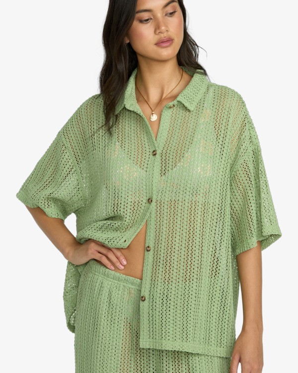 4 Largo - Beach Overshirt for Women Green 24O601513 Billabong