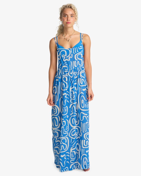 0 Juno Maxi - Strandkleid f&uuml;r Frauen Blau 24O601610 Billabong
