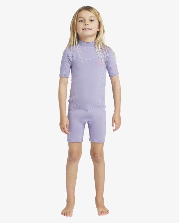 0 2/2mm Synergy - Short Sleeve Back Zip Springsuit for Toddlers Grey 24QW251601 Billabong