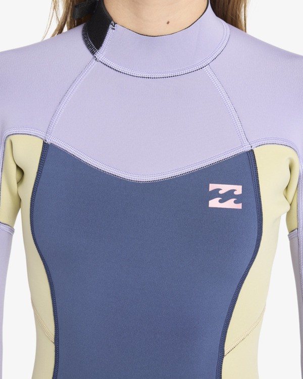 3 3/2mmn Synergy - Wetsuit met een Achterrits voor Meisjes 8-16 Red 24RW251602 Billabong