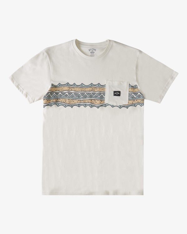 0 Halftrack Stripe  - T-shirt met borstzak voor Heren White A1SS12BIW0 Billabong
