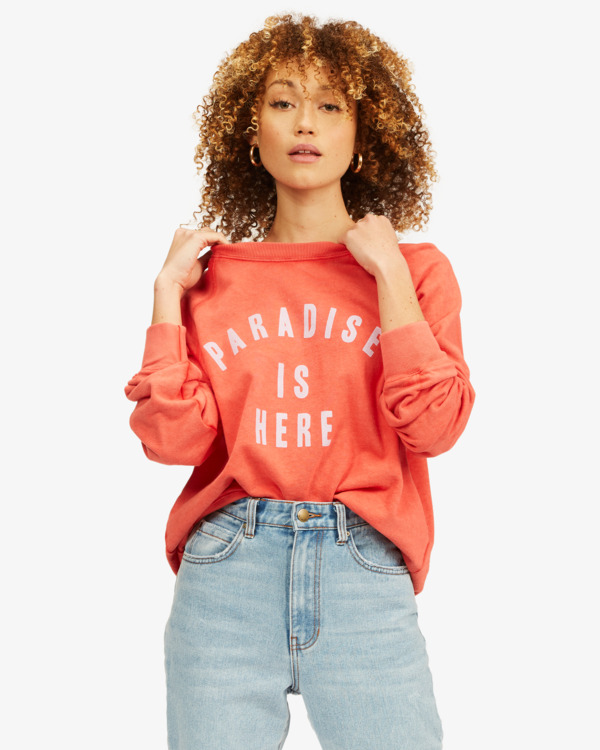 1 Keep Tryin'  - Sudadera para Mujer Rojo A3FL06BIW0 Billabong