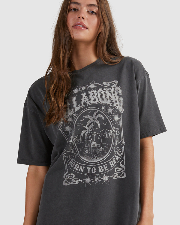 6 Feel Real - Camiseta Boyfriend para Mujer Negro A3SS13BIW0 Billabong