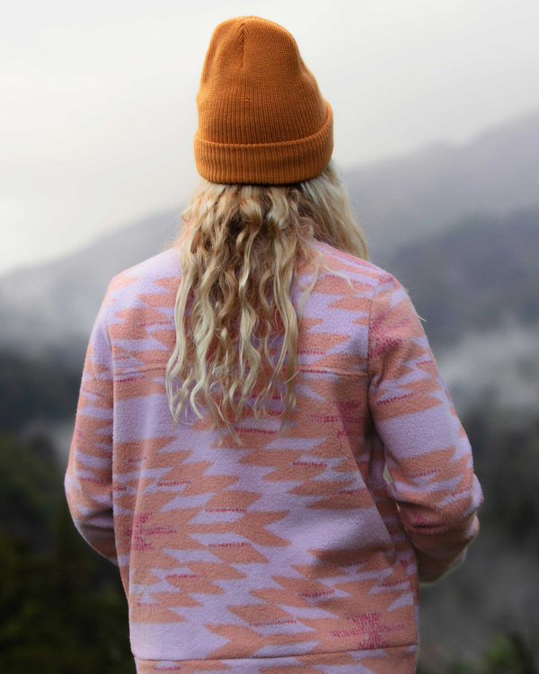 1 Boundary  - Fleece mit Halbreißverschluss für Frauen Blau A3WA01BIW0 Billabong