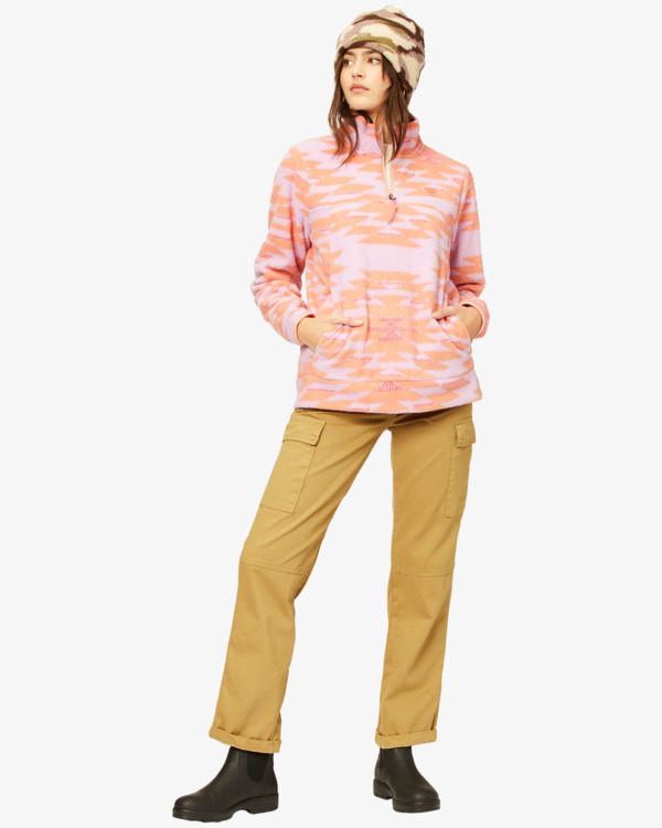 4 Boundary  - Fleece mit Halbreißverschluss für Frauen Blau A3WA01BIW0 Billabong