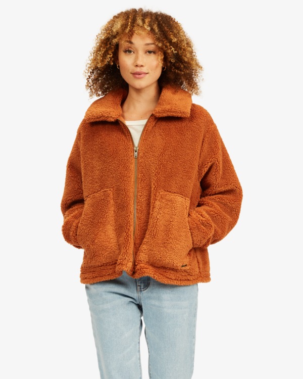 Sweat zippé sherpa femme sale