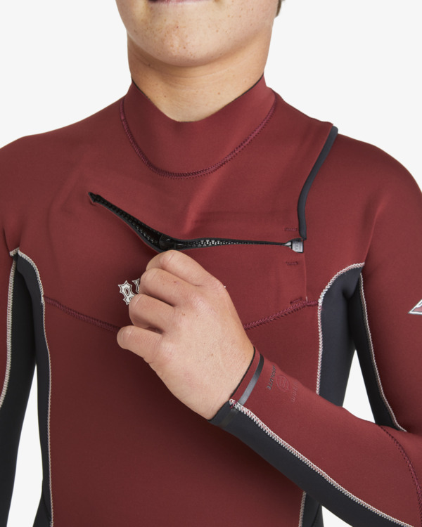 4 4/3mm Absolute Natural - Wetsuit met GBS en een Borstrits voor Jongens 8-16 Red ABBW100151 Billabong