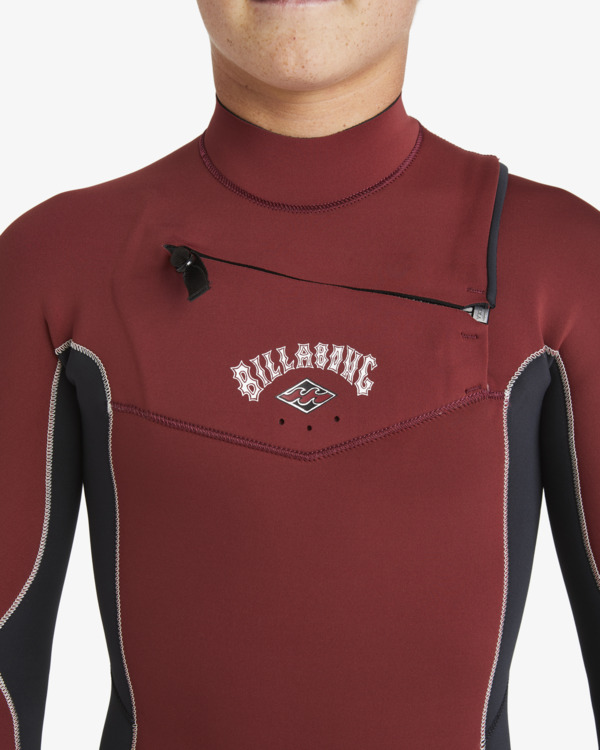 3 5/4mm Absolute Natural - Chest Zip GBS Wetsuit para Rapazes 6 - 16 Vermelho ABBW100152 Billabong