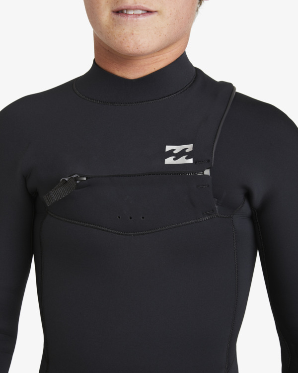 3 4/3mm Foil - Chest Zip GBS Wetsuit para Rapazes 6 - 16 Preto ABBW100155 Billabong