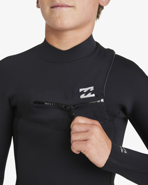 4 4/3mm Foil - Chest Zip GBS Wetsuit para Rapazes 6 - 16 Preto ABBW100155 Billabong