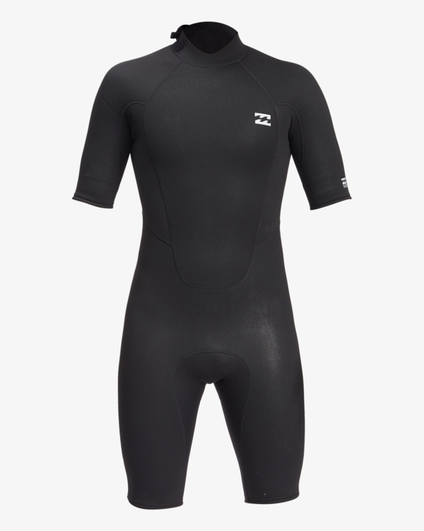 1 2/2mm Intruder - Back Zip Short Sleeve Spring Suit for Boys Black ABBW500111 Billabong