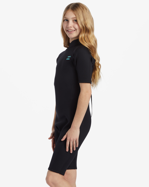 1 2mm Foil - Springsuit Back Zip manches courtes pour enfant 4-16 Noir ABBW500113 Billabong