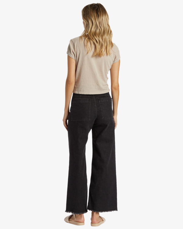 1 Free Fall - Wide Leg Trousers for Women Black ABJDP00141 Billabong