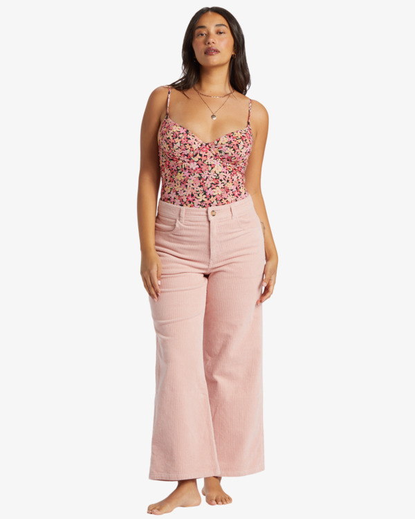 4 Be Free - Pantalón de pana para mujer Rosa ABJDP00157 Billabong