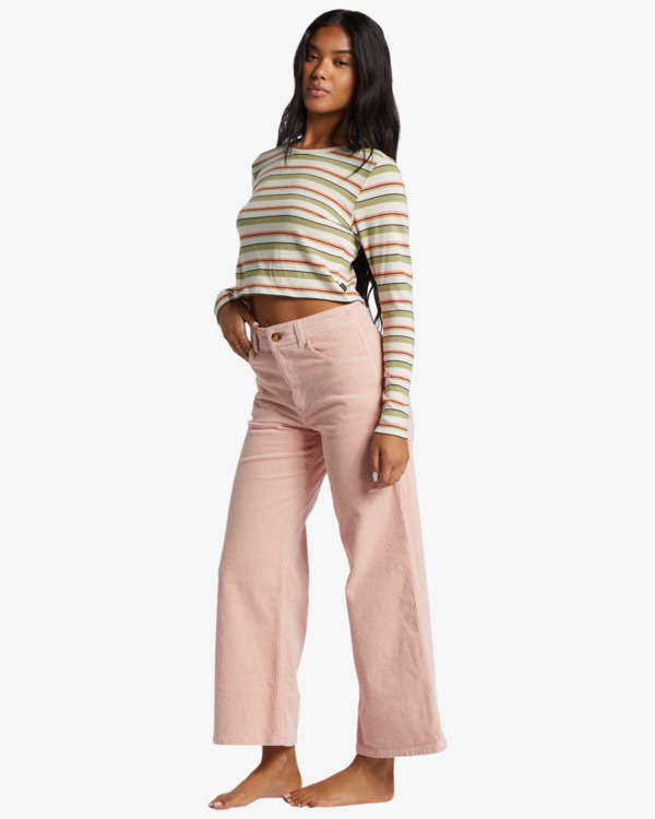 2 Be Free - Corduroy Broek voor Dames Pink ABJDP00157 Billabong