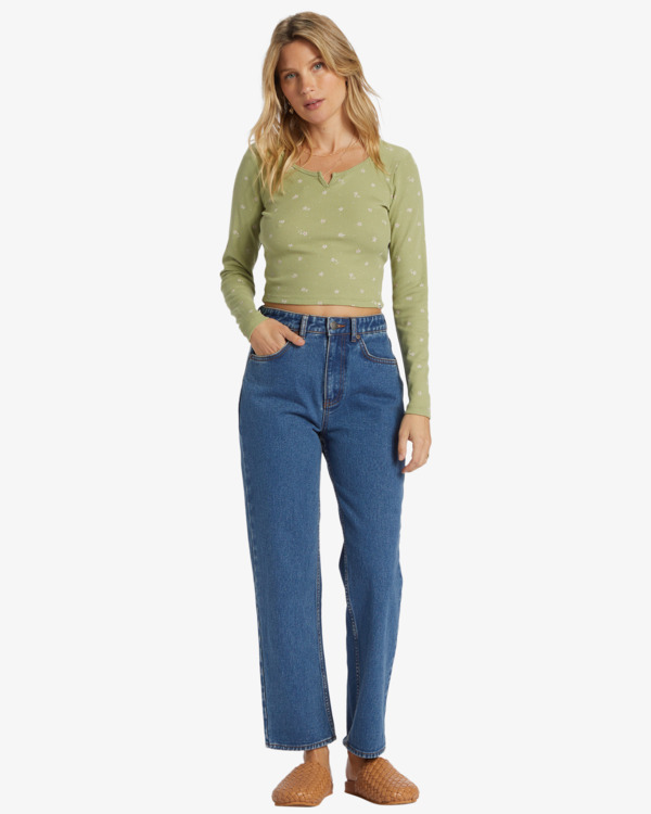 0 High Tides  - Jean à 5 poches pour Femme Bleu ABJDP00162 Billabong