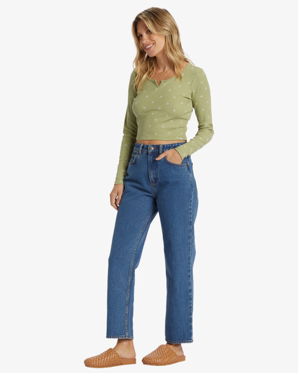 2 High Tides  - Jean à 5 poches pour Femme Bleu ABJDP00162 Billabong