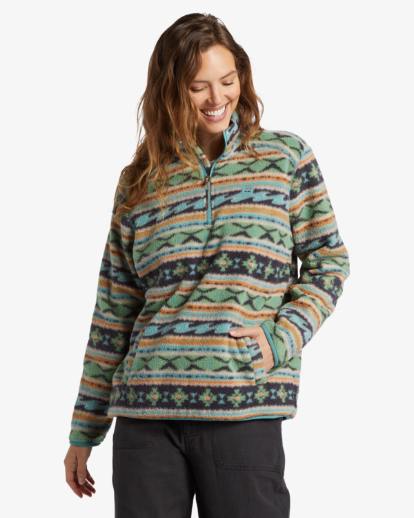 0 Boundary - Mock Neck Fleece Green ABJFT00287 Billabong