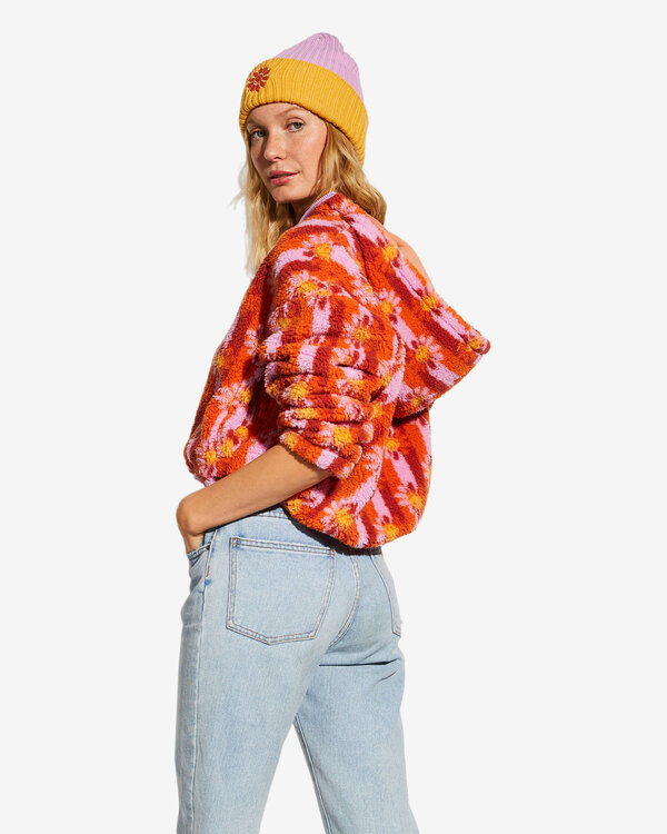 1 Billabong x Smiley Cozy Smiles - Sudadera para Mujer Naranja ABJFT00369 Billabong