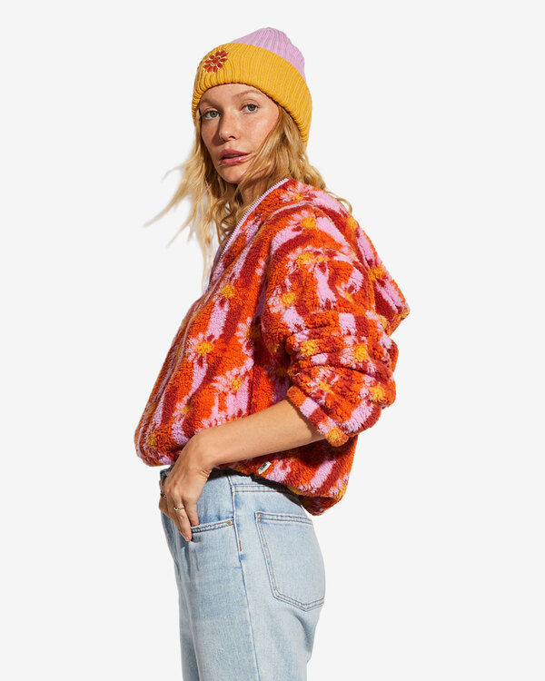 2 Billabong x Smiley Cozy Smiles - Sudadera para Mujer Naranja ABJFT00369 Billabong