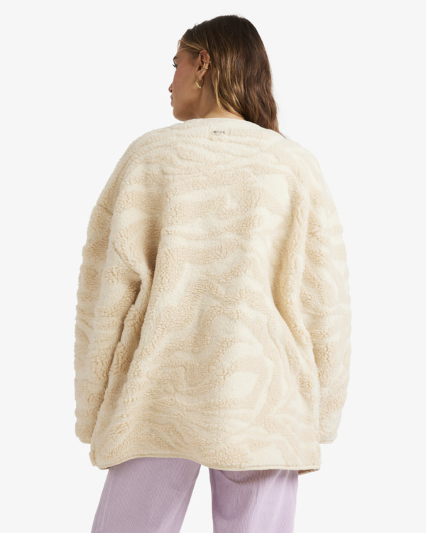 2 Fireside Cosy - Buttoned Fleece Jacket for Women White ABJFT00397 Billabong