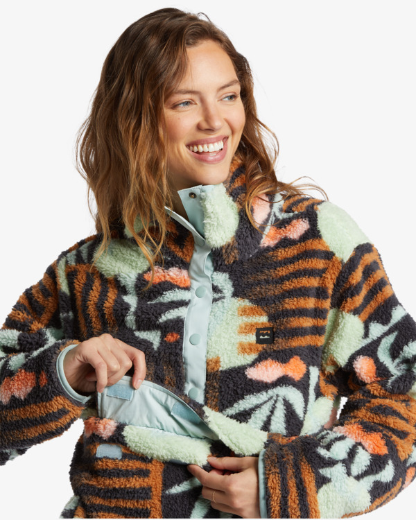 6 Switchback - Fleece met Col voor Dames Blue ABJFT00410 Billabong