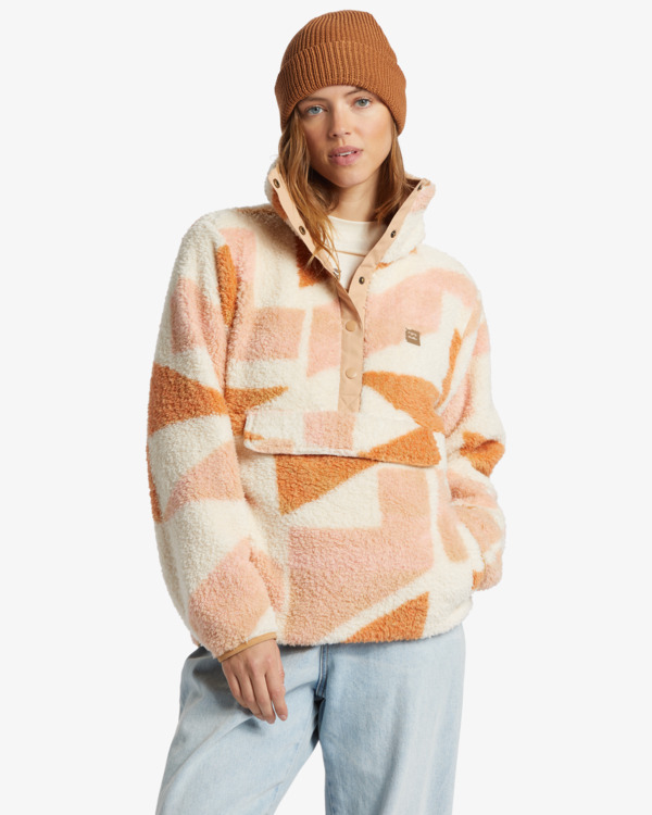 0 Switchback - Fleece met Col voor Dames White ABJFT00410 Billabong