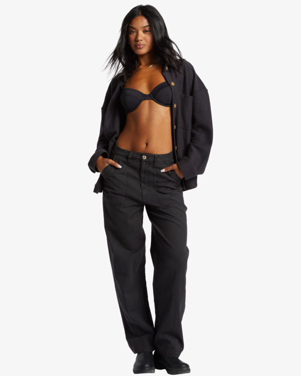 1 Everytime - Oversized Shacket for Women Black ABJFT00457 Billabong