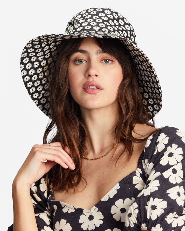 5 Time To Shine - Straw Bucket Hat for Women Black ABJHA00194 Billabong